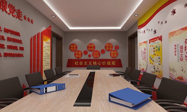 河南党建办公室设计-室内空间打造