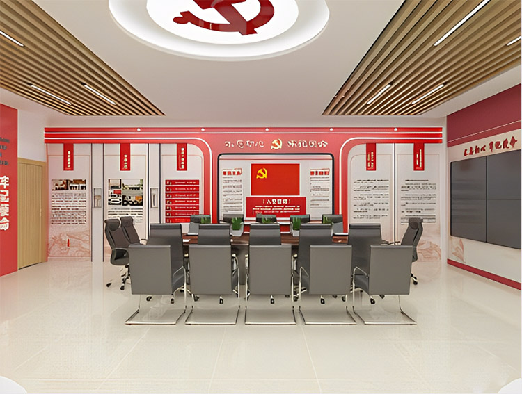 河南党建活动室设计-宣扬红色精神